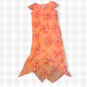Amy Byer beaded floral pink fairy dress